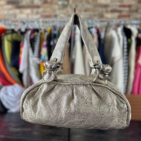 Chanel Matelasse Gold Leather Hand Bag - Picture 1 of 9